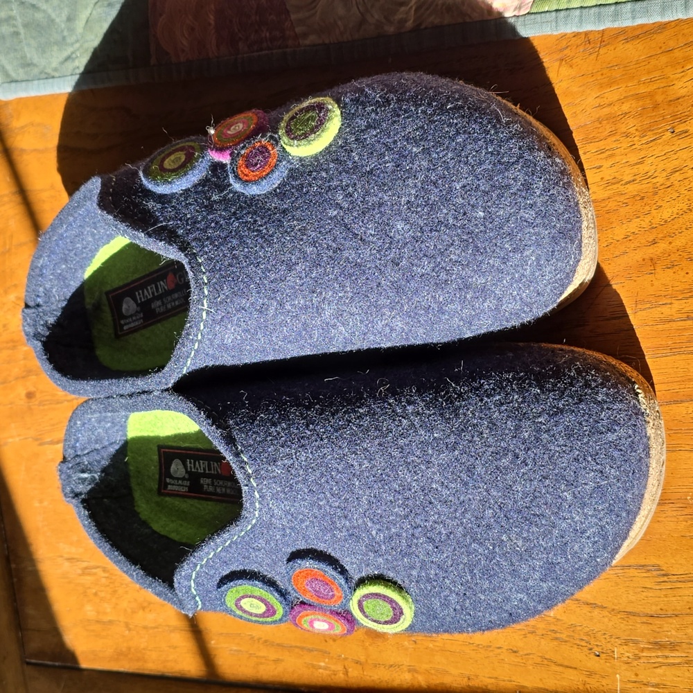 Haflinger women's slippers size 40 EU Navy